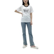 안다로미 여성용 통기성 플레르 반팔 티셔츠