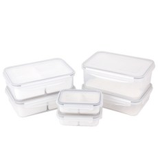Xeonic 保鮮盒 6入, 1組, 2格保鮮盒480ml 2入+4格保鮮盒1.5L 2入+保鮮盒(附瀝水盤)1.5L+2L