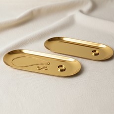 대한 인테리어 감성 오브제 촬영 소품 악세사리 보관 트레이 2p, 골드