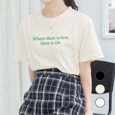 험블스튜디오 남녀공용 레터링 면 반팔 티셔츠