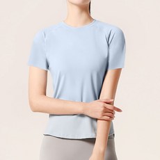 marketpia 女款運動瑜珈簡約網眼短袖T恤