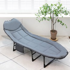 팬물산 이지라이프 6단계 조절 휴대용 접이식 침대 매트, 그레이