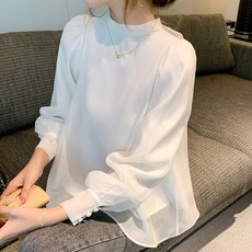 POPLARNC 女款 Michen Reverse 雪紡襯衫