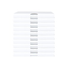 mono flat PVC收納袋 L號, 白色的, 10個