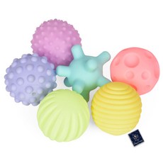 DING DONG PET 球型乳膠寵物玩具 6入, 混色, 1組