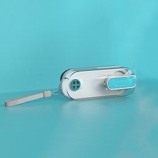 Lowide 狗狗折疊滑蓋矽膠水瓶, 藍色, 1個