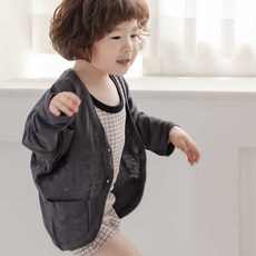 YEROOYENA 兒童夏季寬鬆開襟衫