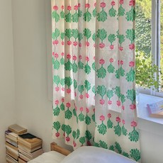 ANDCOTTON 綠色菜園純棉遮蔽簾, 蘿蔔
