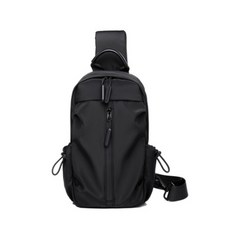 Bro Pic休閒多功能斜背包, 黑色的