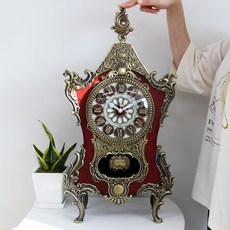 靜音歐風羅馬特大號鑄造桌鐘 HSC-111, 金黃色