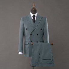 NSD 男士大尺碼四季雙排扣西裝外套長褲套裝
