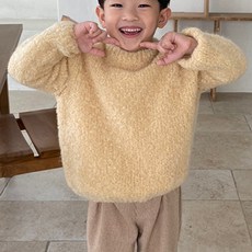 Neul兒童款流行兒童馬海毛圈圈紗針織衫