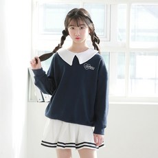 Nanajuni 女童大翻領泡泡袖T恤