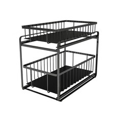 2層鋼製收納架 YT_RA1075 2入, 黑色