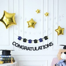 派對嗨 學士帽畢業典禮派對裝飾組, 祝賀, 1套