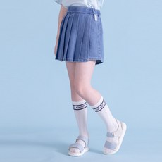 ILoveJ 女童桑德羅丹寧百褶裙褲