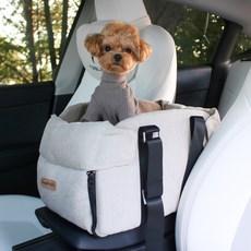 Gaekwacheonsun 寵物 Ray 中控臺汽車座椅, 柔和米白, 1個