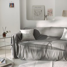 BELLELIFE 不易沾黏寵物毛髮 No-dust Sweet 沙發套, 1個, 泥岩色