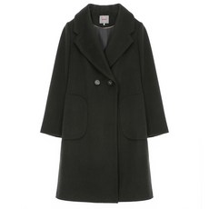 지센 여성용 울 블렌드 더블 버튼 코트 LFLCKA09