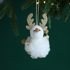 Homeflow 聖誕樹裝飾 毛球乘坐雪橇角色飾品, 魯道夫, 1個