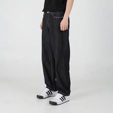 PLAYS 男性防染色2WAY束口寬版牛仔褲