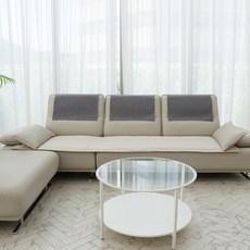 린넨워싱 루젠 소파등 논슬립 헤드커버, 딥그레이, 1개