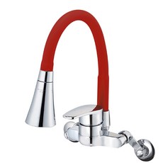奧利維亞廚房鵝頸水槽水龍頭紅色, 1組