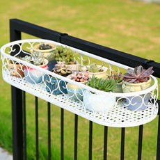 簡約層架式懸掛式多肉植物花盆架, 白色