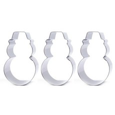 聖誕餅乾模具 雪人款, 單色, 3個