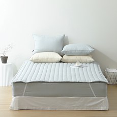 타카타카 먼지없는 푸딩 에어워싱 고정밴딩 누빔 침대패드, 쿨그레이