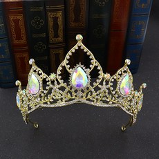 LUNA GLAM 自助婚紗 精靈女王彩虹皇冠 H002, 1個, 金色