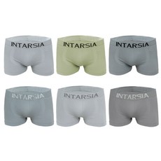 INTARSIA 無縫彈性四角褲 素色款3件 + 壓紋款3件組