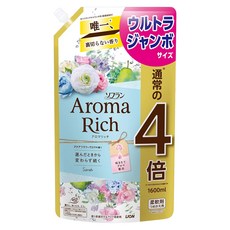 LION 獅王 Aroma Rich 香水柔軟精補充包 藍色Sarah, 1.6L, 1包
