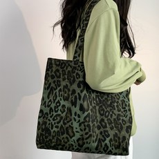 Elsso 大方形豹紋布質環保袋