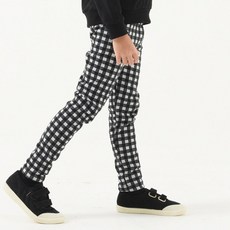 兒童質感格紋內搭褲