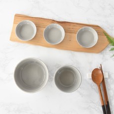 PRELUDE 素色餐碗組 5入, 灰色, 1套