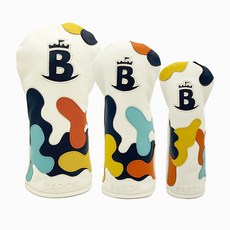 Baron 2021年徽章皮革桿頭套3件組, 象牙白