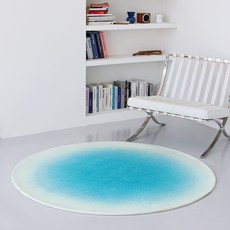 바이빔 그라데이션 원형 소프트 워셔블 사계절 거실 러그 카페트