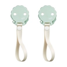 티지엠 유아용 노리개 젖꼭지 홀더, 2개, 민트, 0세이상~