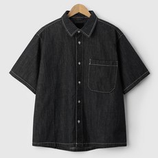 MNC 男士寬鬆牛仔短袖襯衫 MDSS036WS