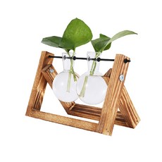 原木木框玻璃花瓶 YT_RA143, 兩瓶