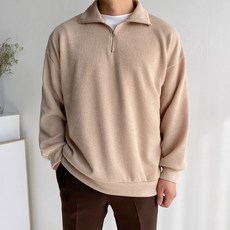 머시따 스탠다드 반집업 니트 맨투맨