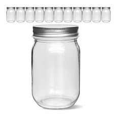 mir 玻璃瓶 + 經典Mir罐鐵蓋銀色套組, 12套, 380ml