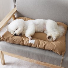 DING DONG PET 狗狗基本款方形固定帶坐墊, 棕色, 1個