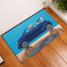 Allove Home 狗狗賽車門墊, TYPE19