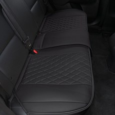 DAEHAN AUTOMOBILE 汽車後座椅套 防染皮革 中大型 黑色 適用於多數車型 安裝簡便快捷, 1個