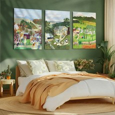 퍼니즈 슬림액자 명화 폼보드 포스터 액자세트 그랜마모지스B, 없음