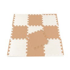 B&C 雙色拼圖墊 2 種 x 5p 套裝, 棕色, 象牙色, 1組