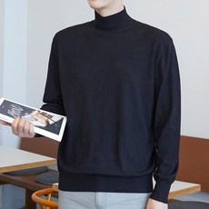 PLAYS 男士柔軟半高領針織T恤