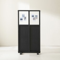 우드리퍼블릭 룸인룸 아쿠아유리 낮은 파티션 610, 블랙